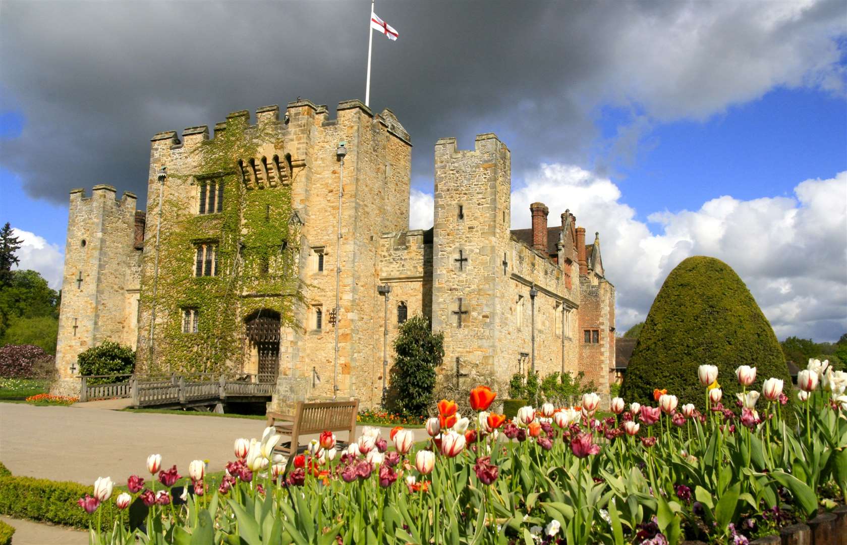 Tulips are blooming early at Hever Castle