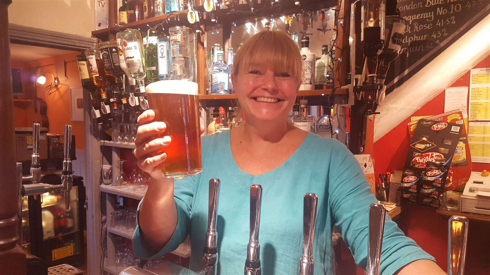The New Inn landlady Katrina Maclean is welcoming punters this St George's Day.