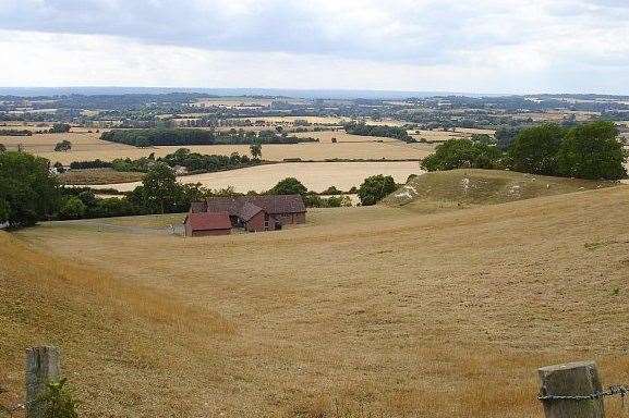 A view from the North Downs in Charing, near Ashford