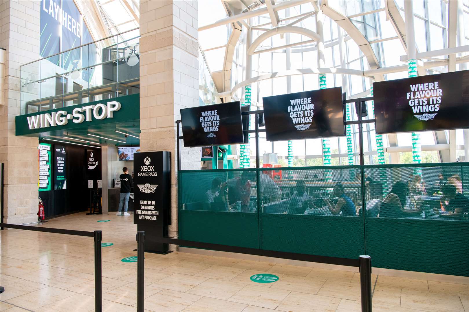 Wingstop in Bluewater will be next to McDonald's and Nando's in the Winter Garden section. Picture: Wingstop (39932975)
