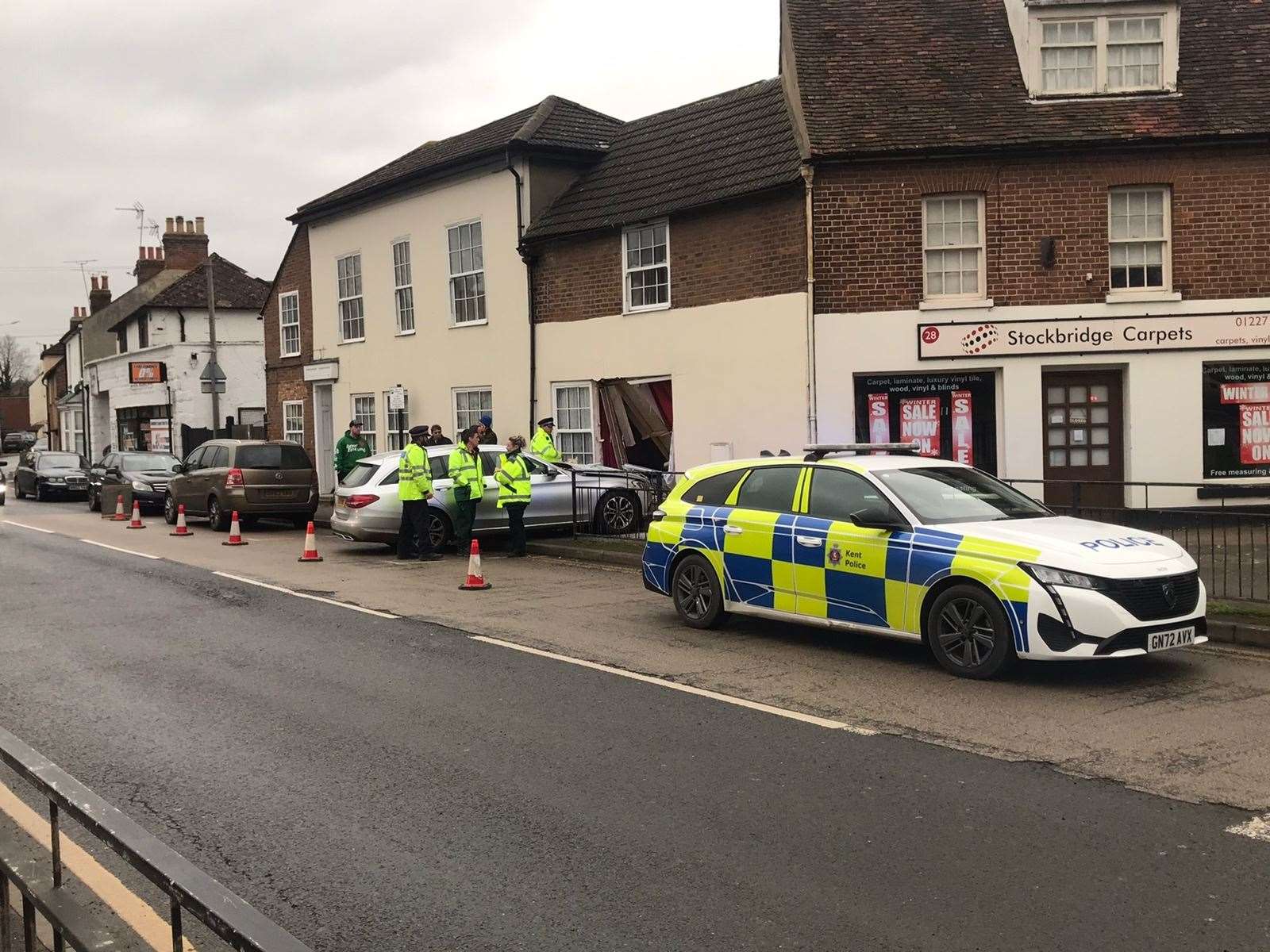Motorists have been told to expect delays through Sturry, near Canterbury, following the crash