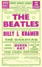 A poster from when The Beatles played in Margate in 1963