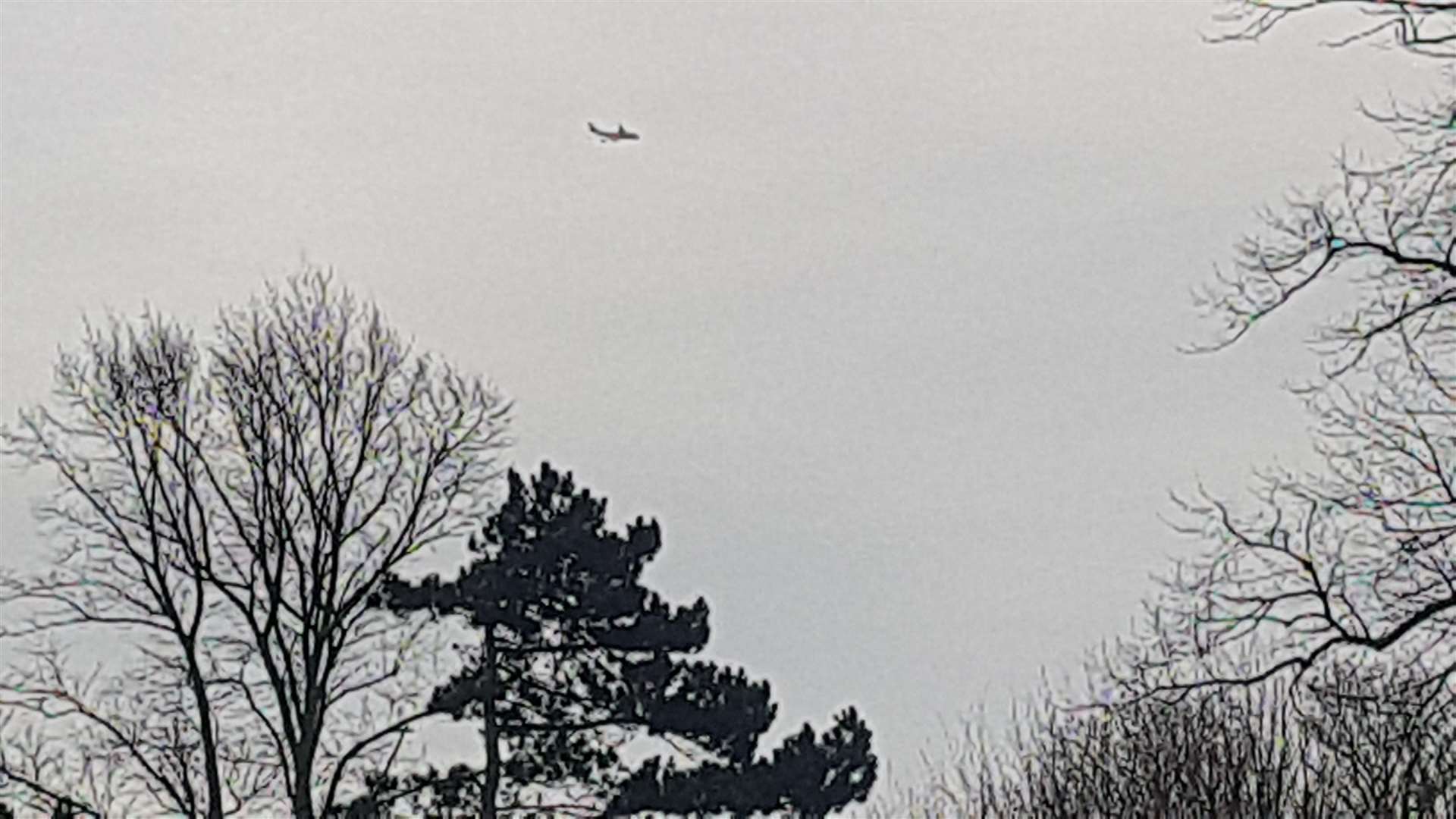 The passenger plane was over Canterbury for a lengthy duration of time