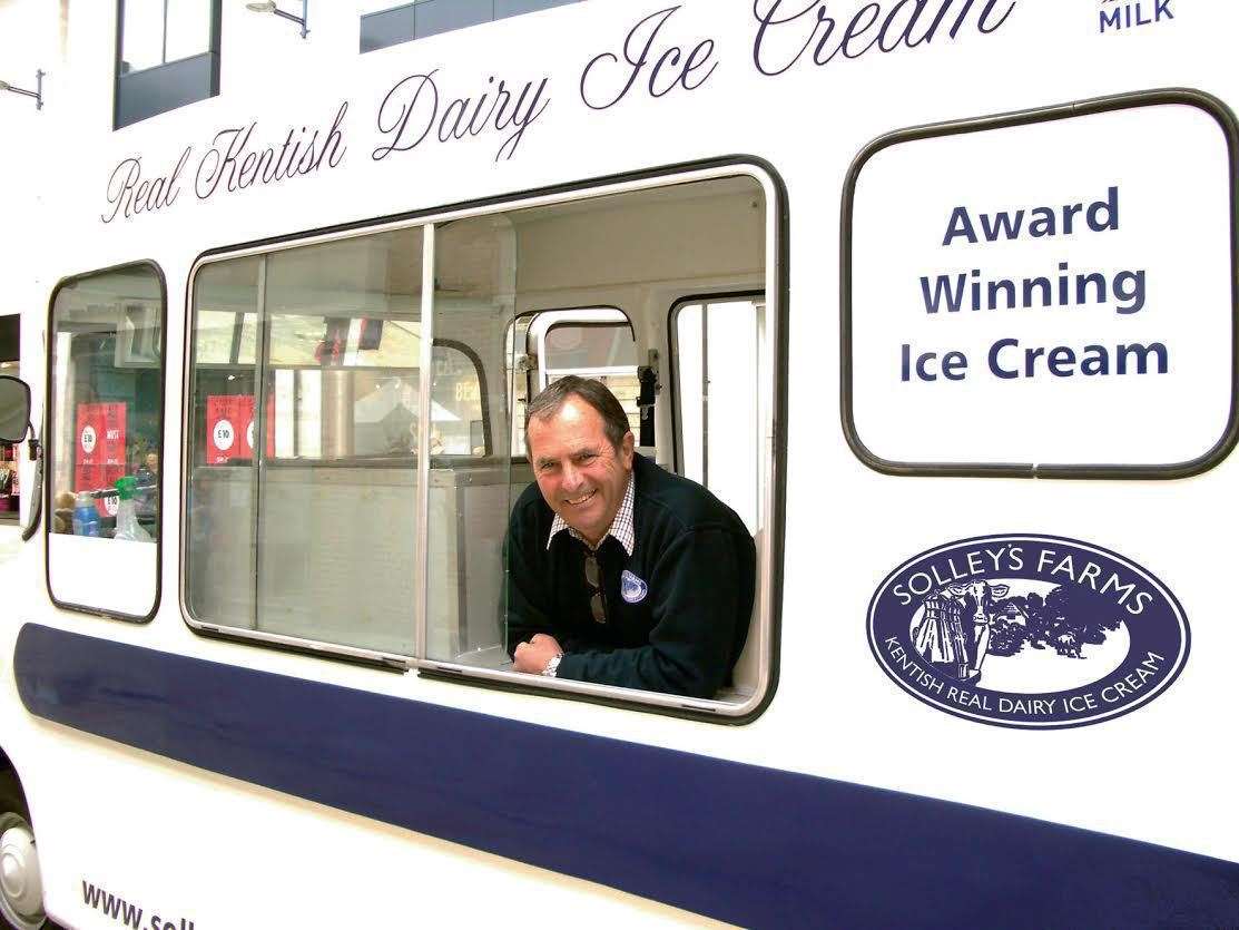 Managing director Stephen Solley in one of the company's classic ice cream vans