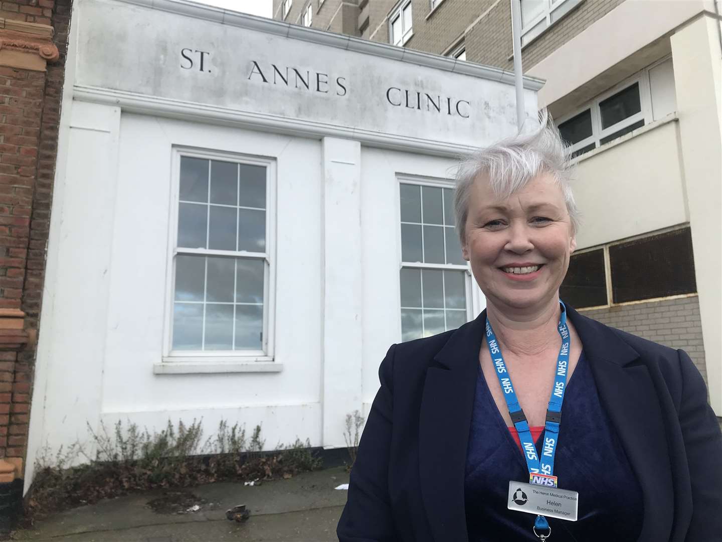 Heron Medical Practice business manager Helen Sutton outside St Anne's surgery (24770030)
