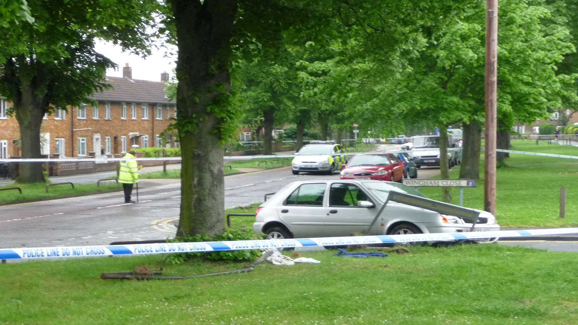 A man died after his Ford Fiesta crashed in Twydall. Picture: Martin Philbrick