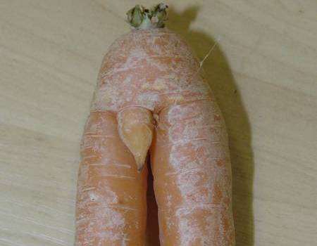 Kennington resident Mark Eastham with his suggestive carrot