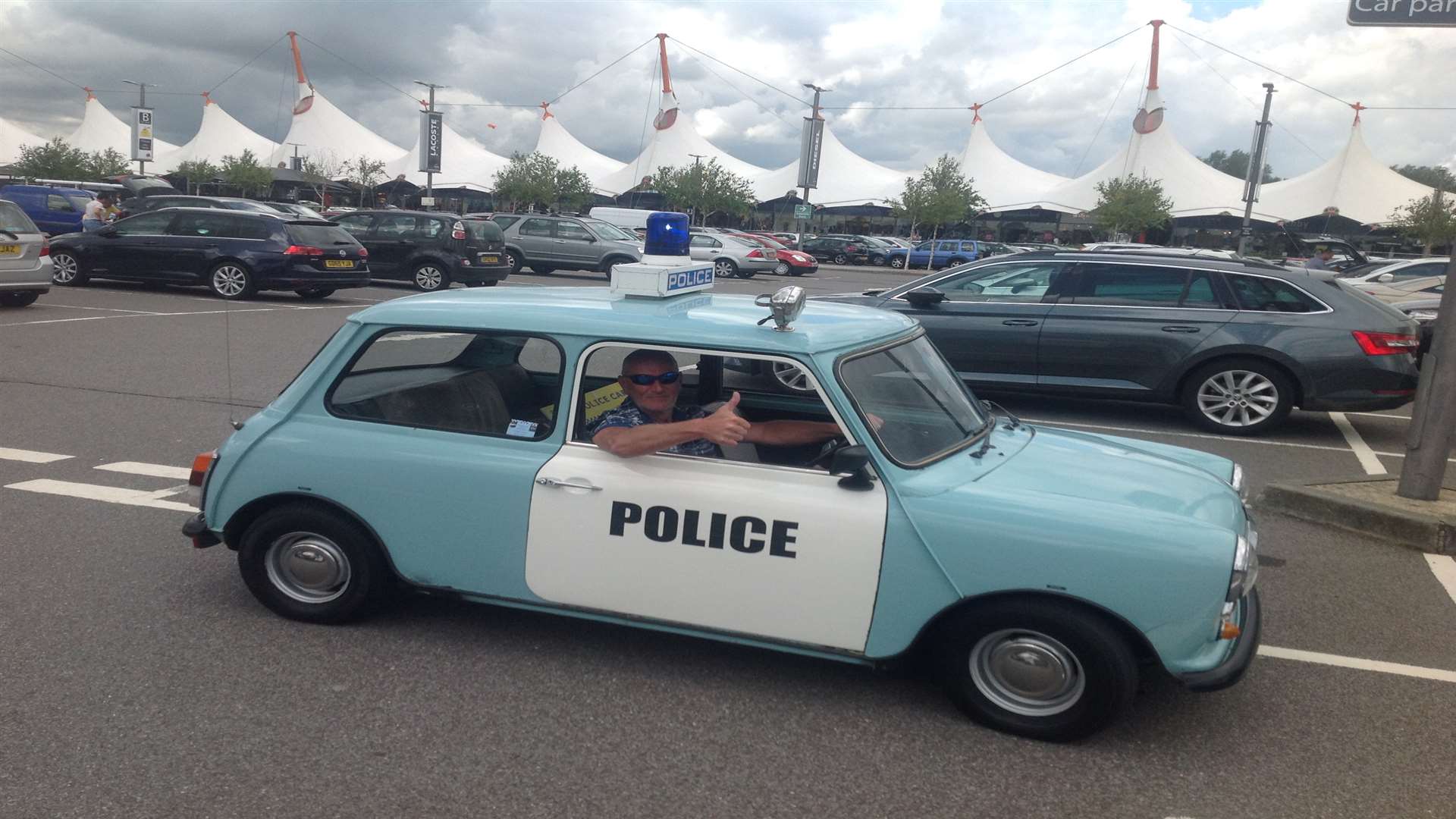 Ian Creighton with his 1979 Police Mini Panda