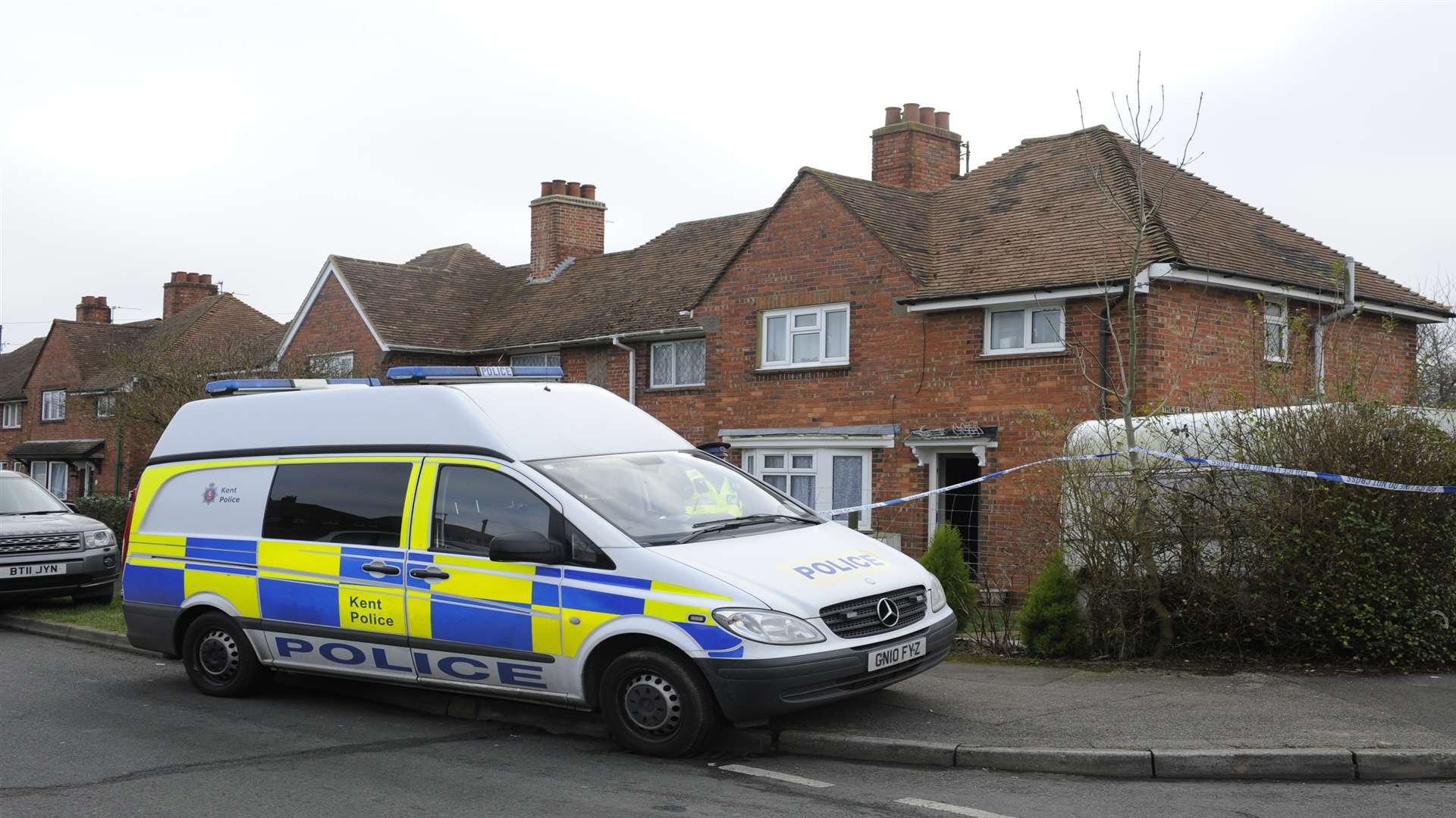 The house in Hersden was cordoned off by police. Picture: Tony Flashman