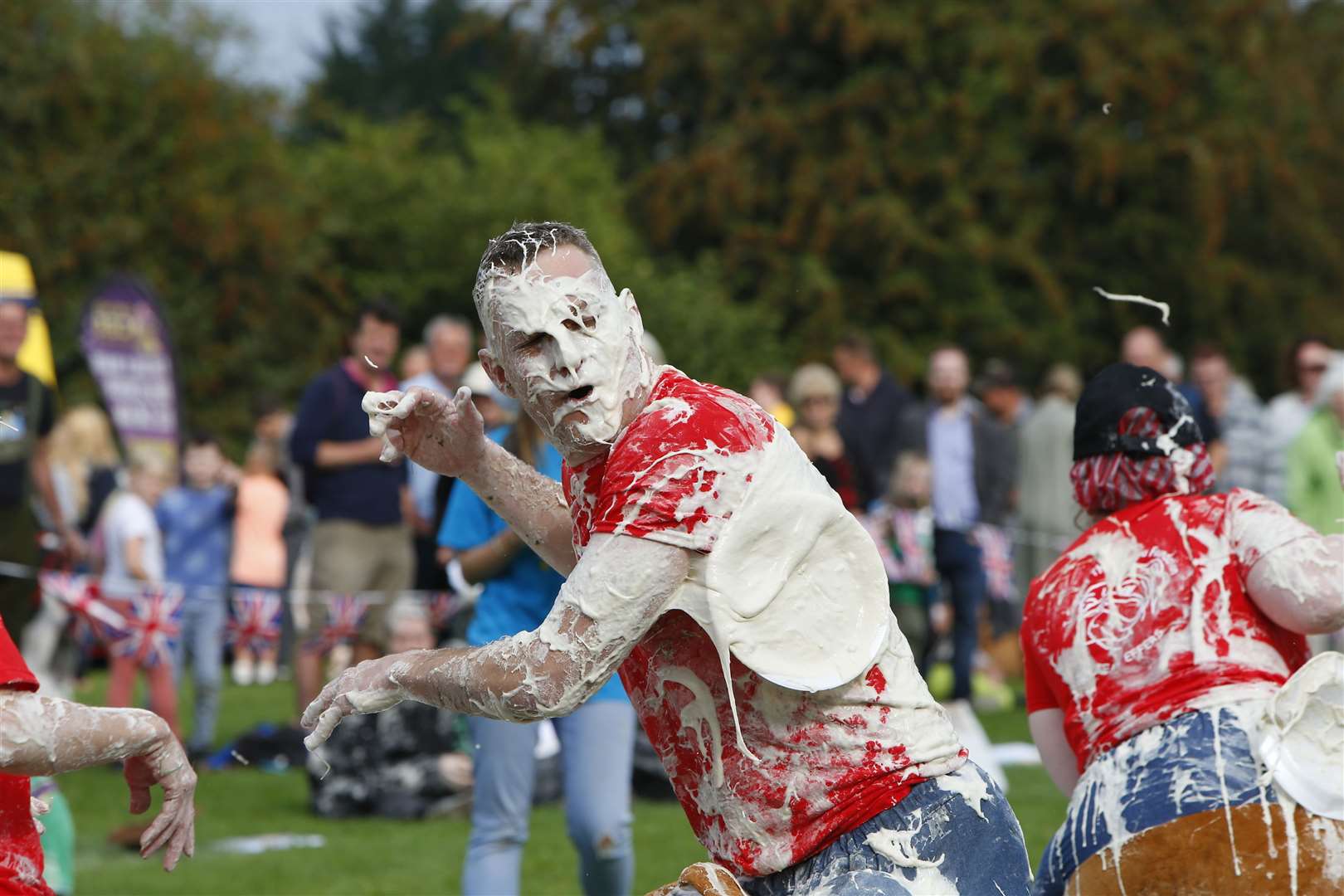 A pie in the face earns the most points
