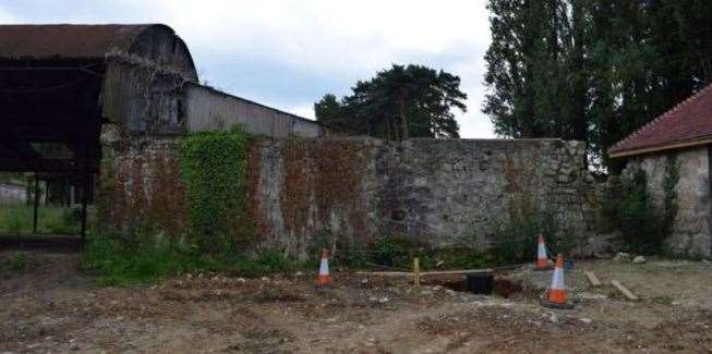 This section of medieval wall at Abbey Farm would be restored