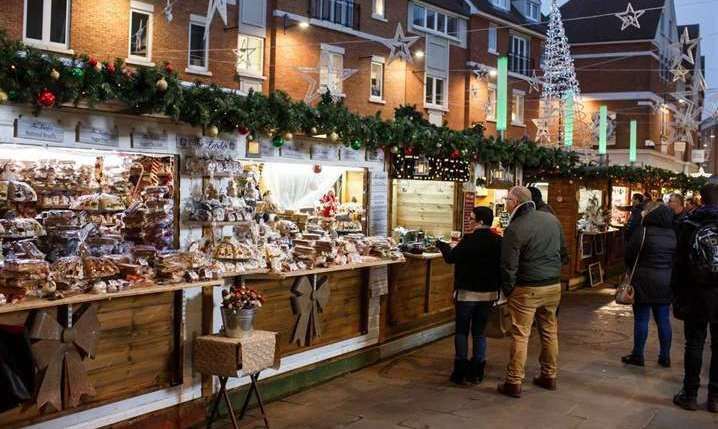 The annual Christmas market in Canterbury city centre will open next weekend. Picture: Canterbury Christmas Market