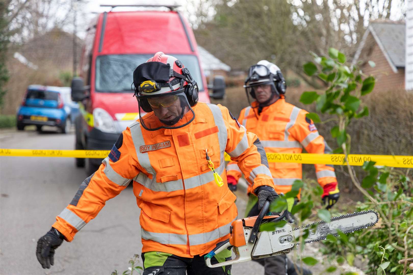 Fire crews turned into busy tree surgeons yesterday. Picture: KFRS