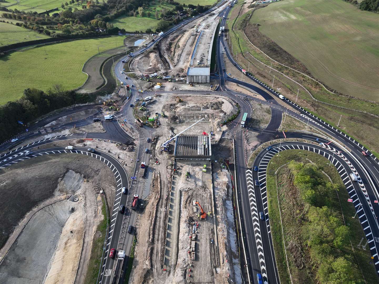 Progress on the Stockbury flyover on October 31, 2023. Picture: Phil Drew