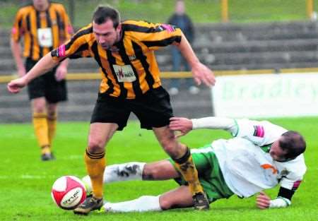 Folkestone Invicta's Simon Austin scored twice against Bognor Regis Town.