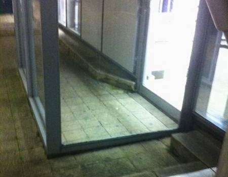 The glass door at Sainsbury's in Canterbury Jozef Howarth ran into