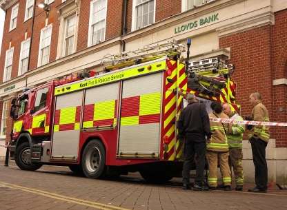 Kent Fire and Rescue outside Lloyds. Picture: Andy Clark