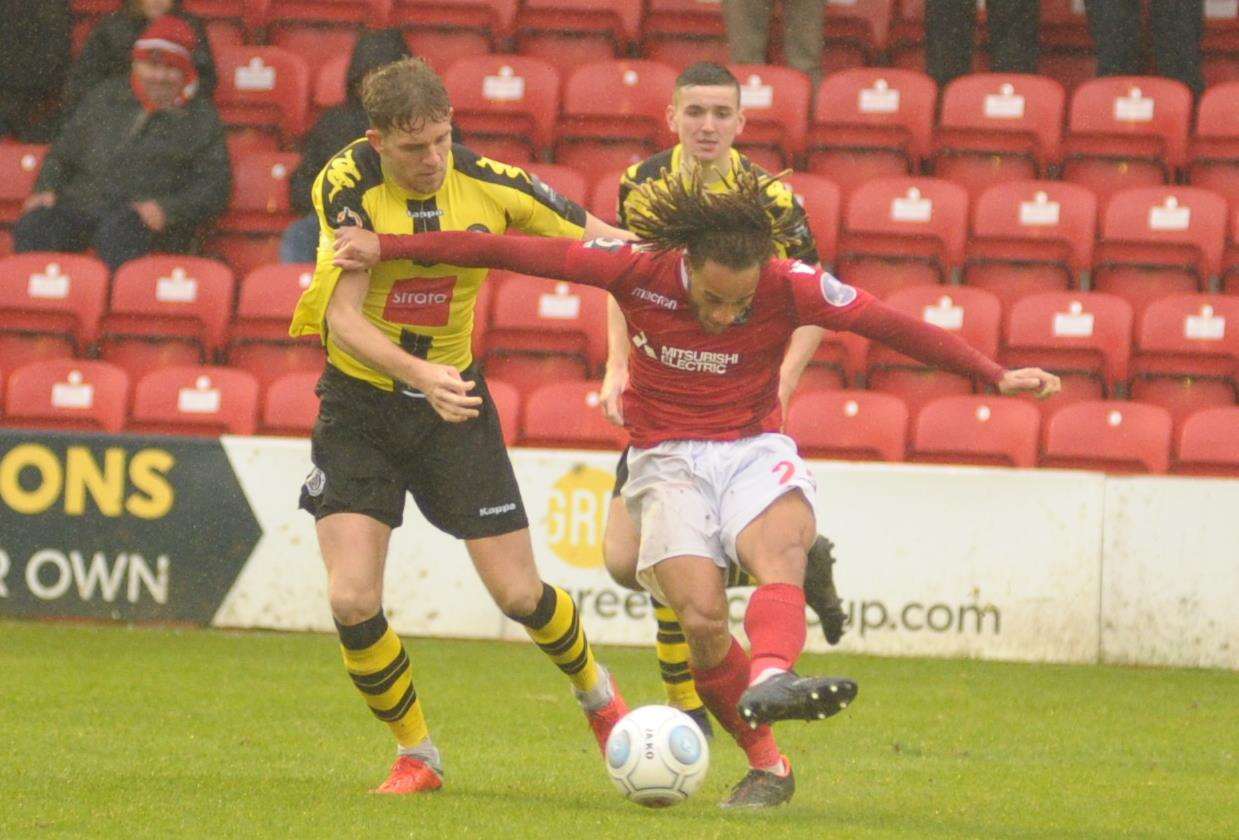 Reise Allassani tries to make an impact on his home debut Picture: Steve Crispe
