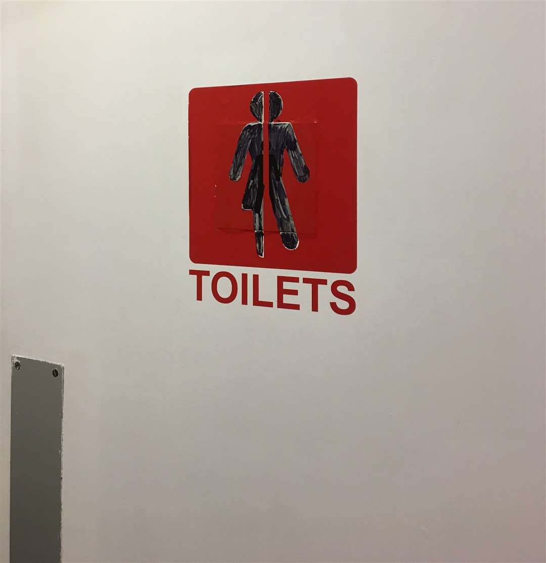 The adapted toilets sign Picture: KMG