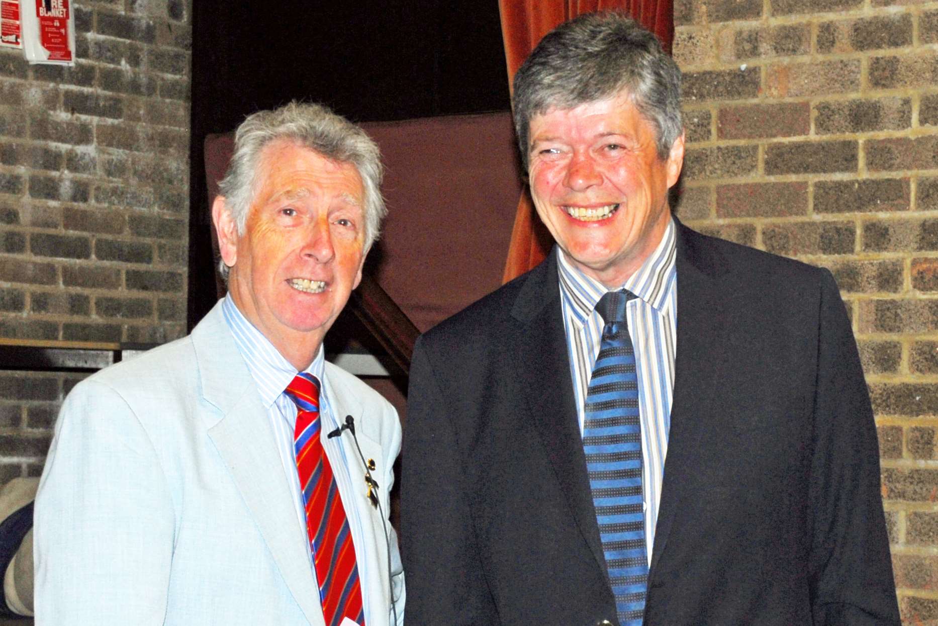 Northfleet Probus chairman Jim Hamilton with Martin Fisher