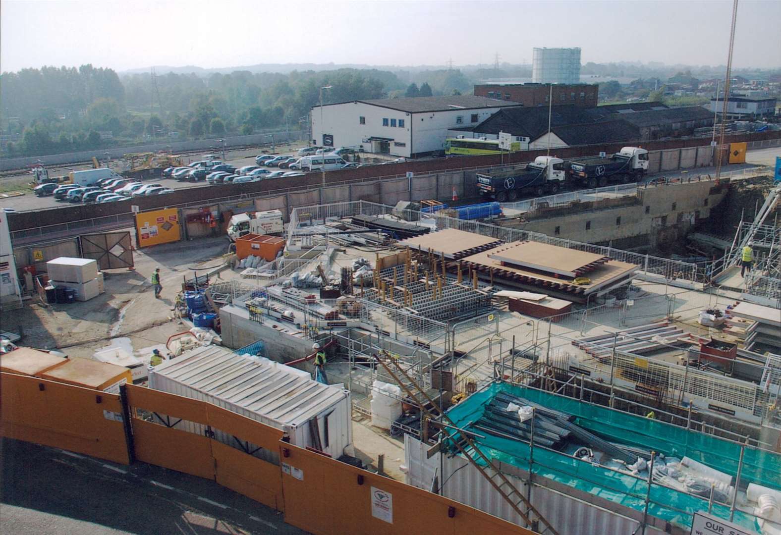 Construction of the County Square extension together with its basement service area and car park is well under way in this view from 2006. Picture: Steve Salter