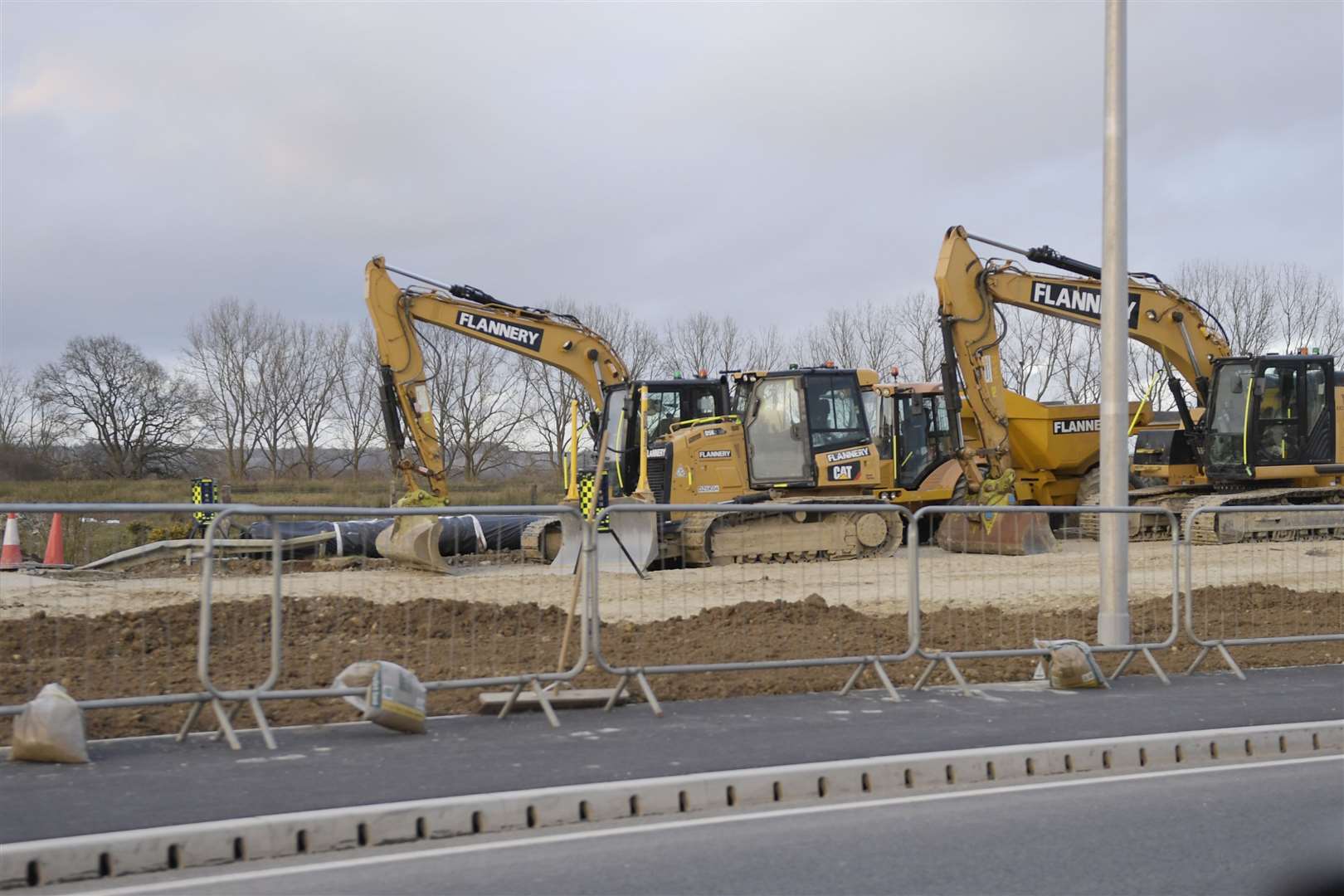 Work on the construction of Junction 10a of the M20
