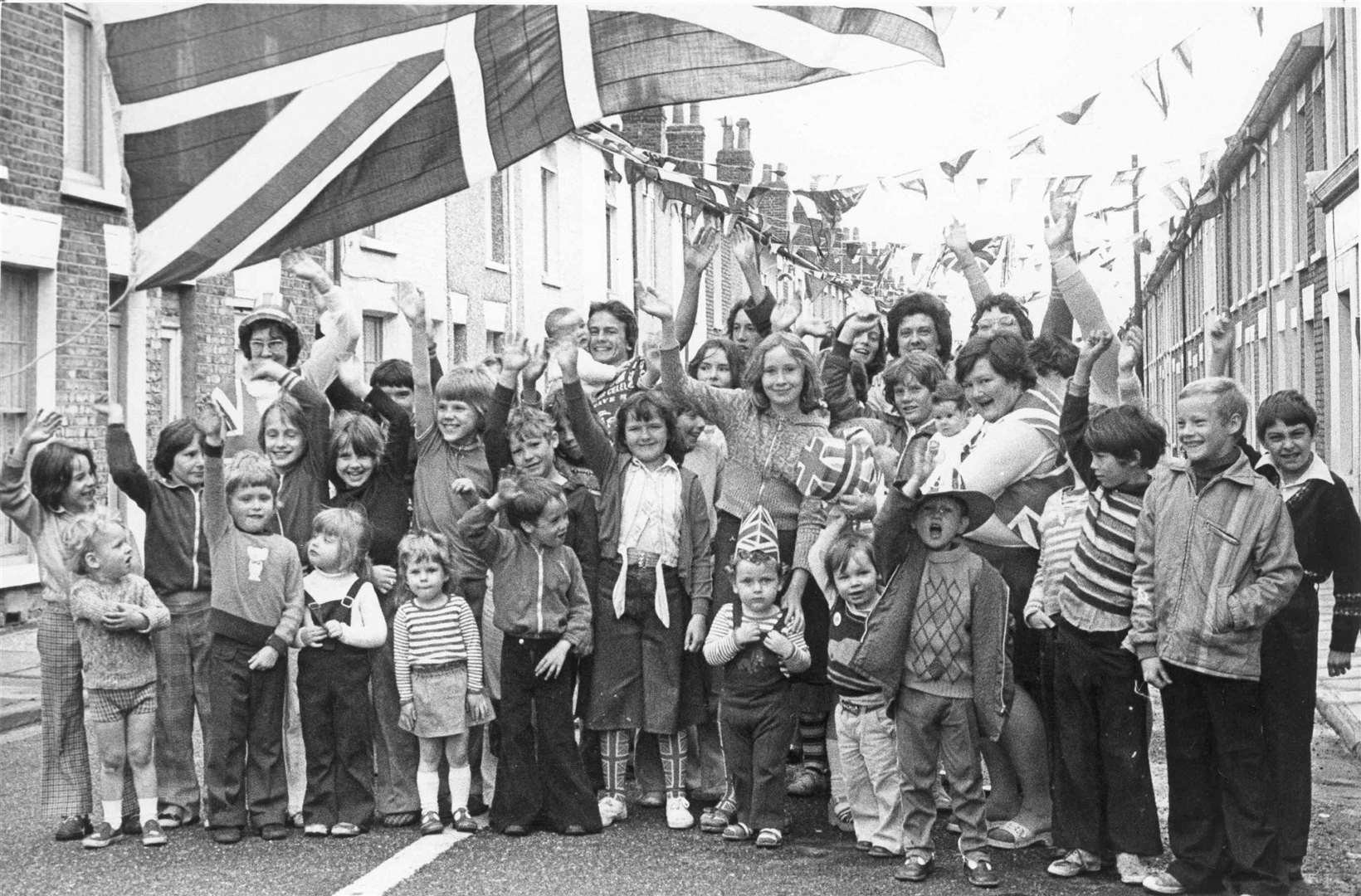 In June 1977, the children of Alma Street, Sheerness, celebrated the Queen's Silver Jubilee with a street party