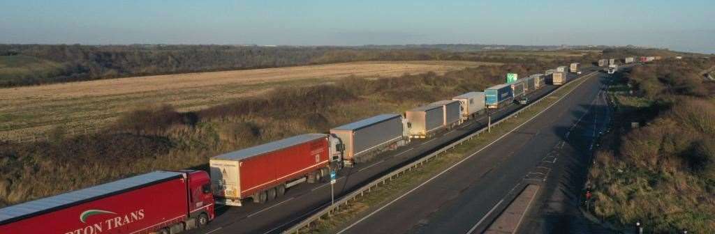 The queues can stretch back miles. Picture: UKNIP