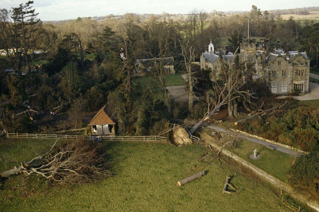 Some of the devastation at Scotney Castle after the Great Storm. Picture: National Trust, Mike Howarth