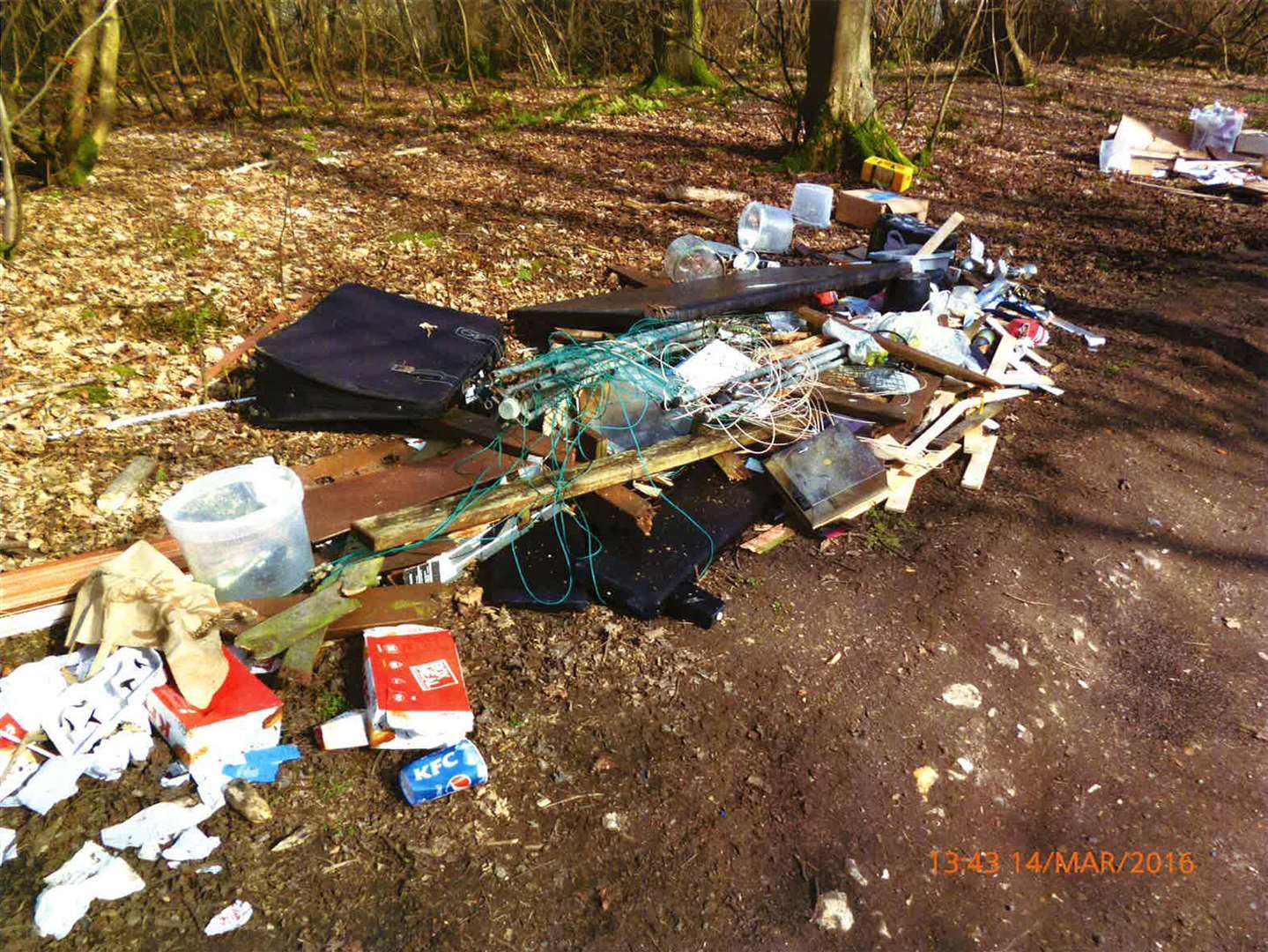 Trashed. The beauty spot in Temple Ewell. Picture courtesy of Dover District Council. (1386906)