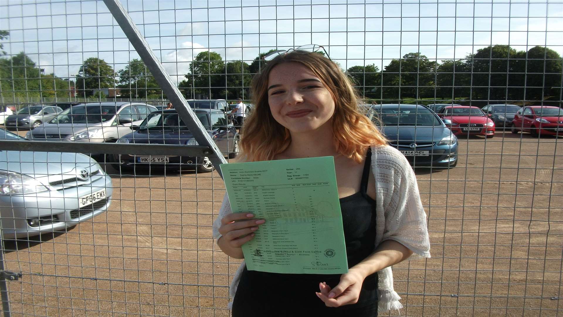 Sophie Helme was delighted to receive a 9 in her English literature and language GCSE