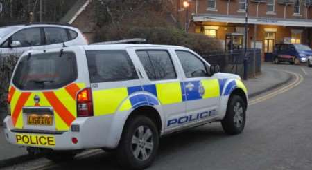 Police respond to the bomb scare at West Malling station