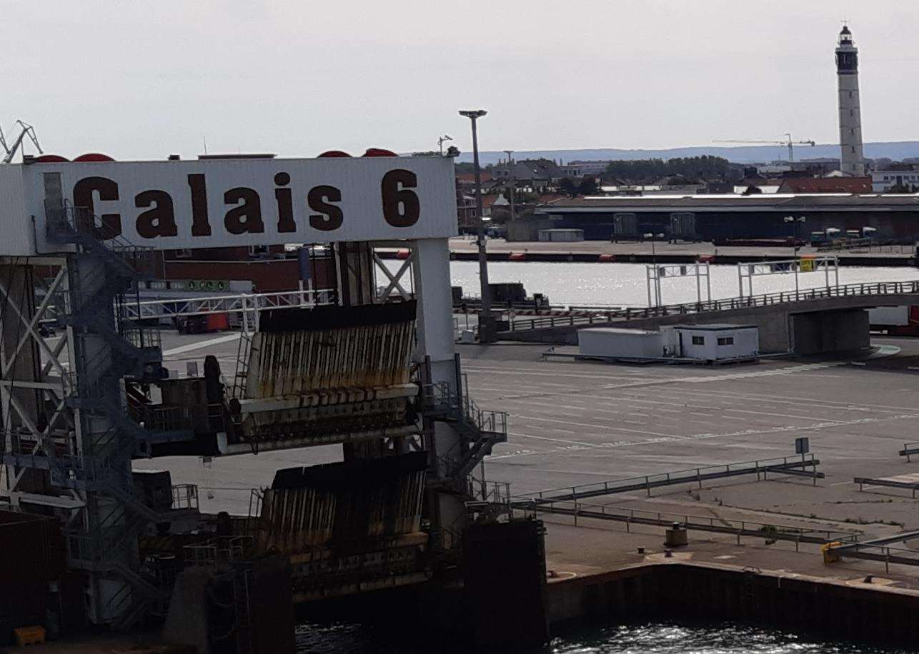 No6 berth at Calais, which the Pride of Kent struggled to reach (7387794)