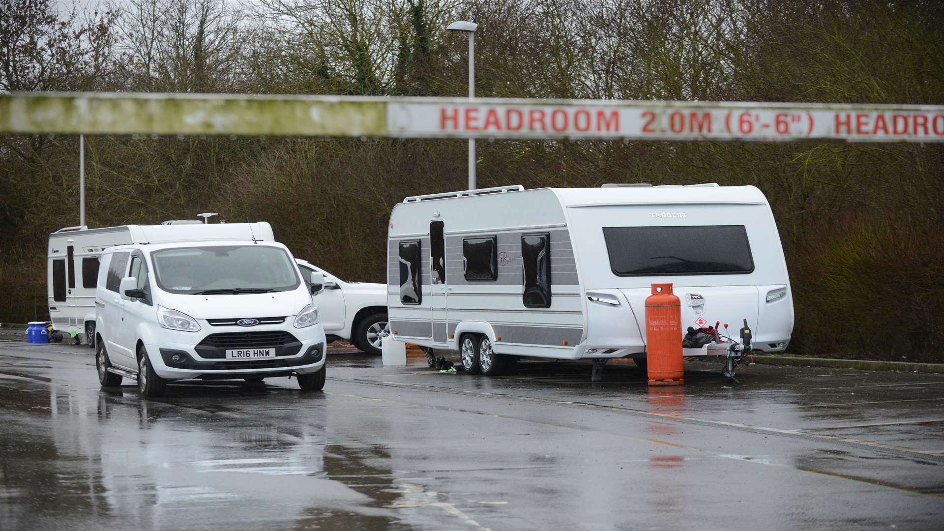 Travellers have parked up at Wigmore park and ride