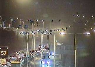 Traffic on the M20 near junction 13. Picture: Highways England