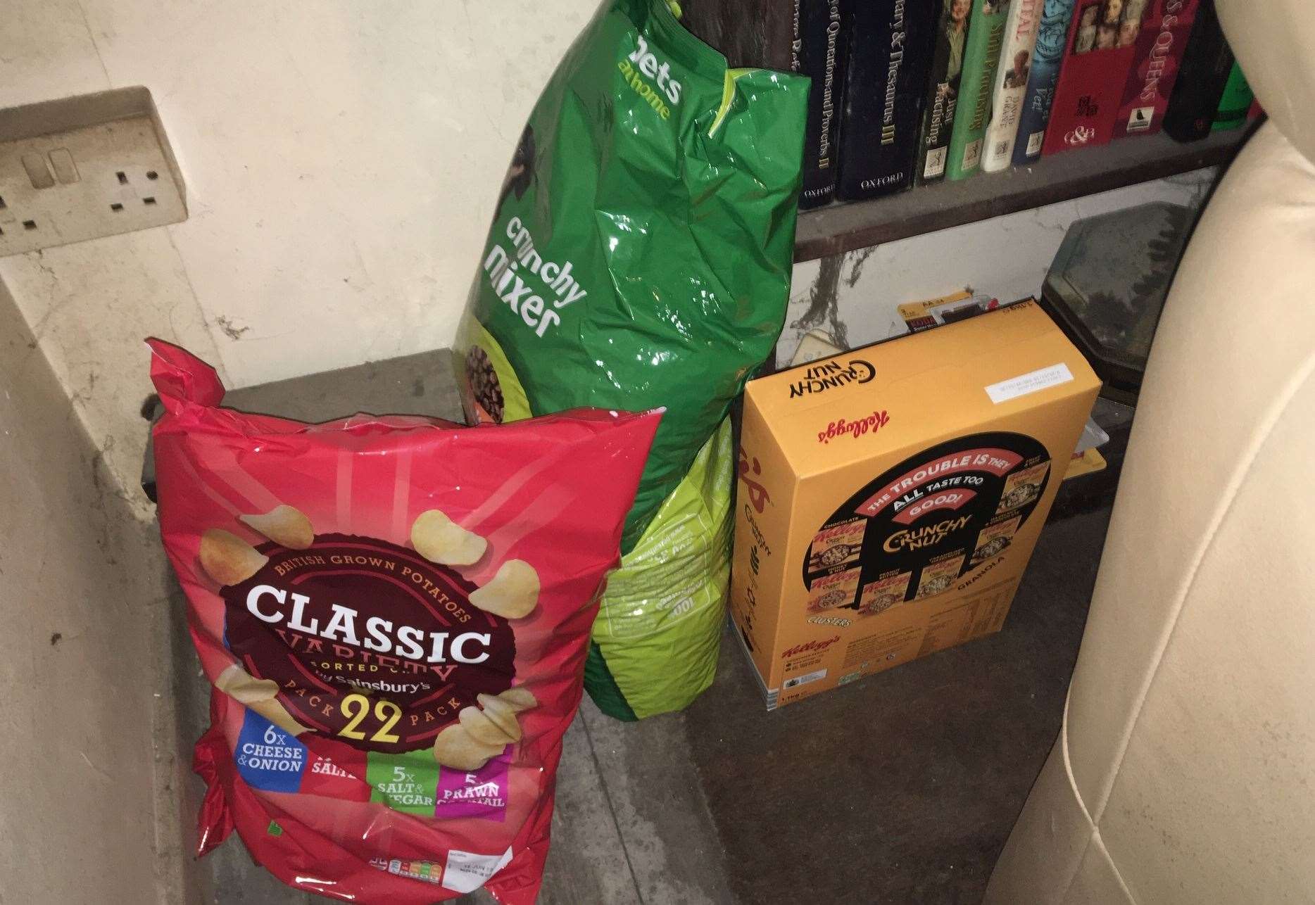 Martin Harris has been forced to keep his food in his living room