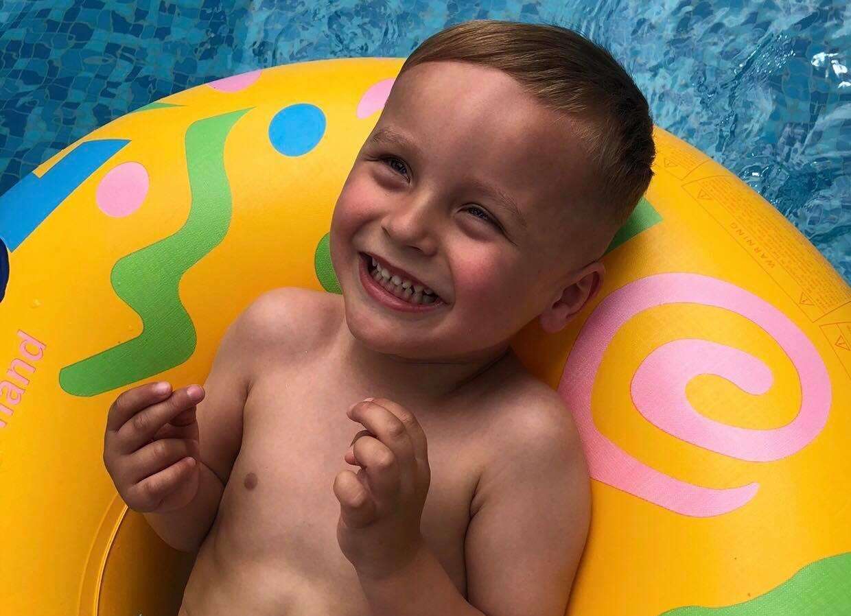 Freddie Penny on holiday in Turkey after stem cell therapy to improve his eye sight
