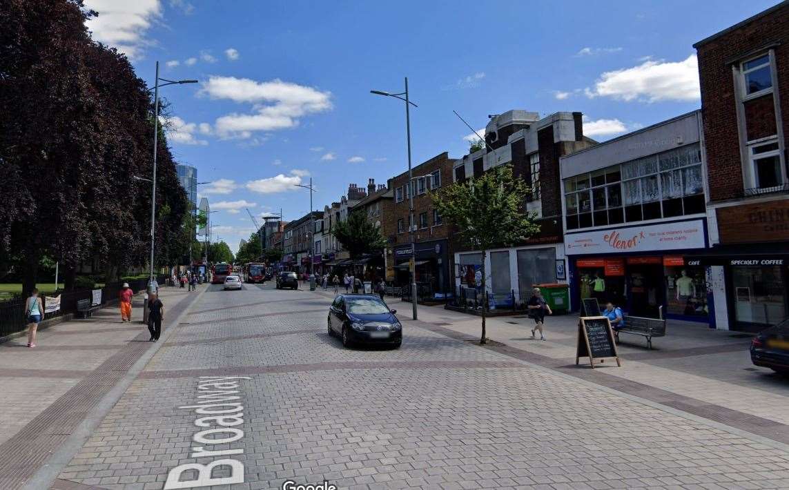 The attack was in The Broadway in Bexleyheath. Picture: Google Maps