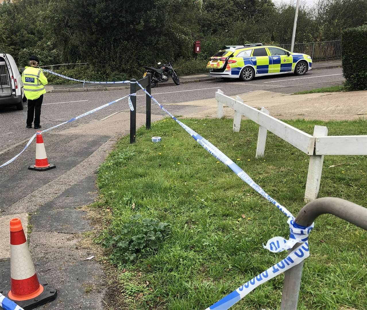 Police have cordoned off a large area around Wiltshire Close in Chatham