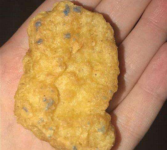 Mouldy chicken nuggets allegedly bought at the company's Aylesford branch
