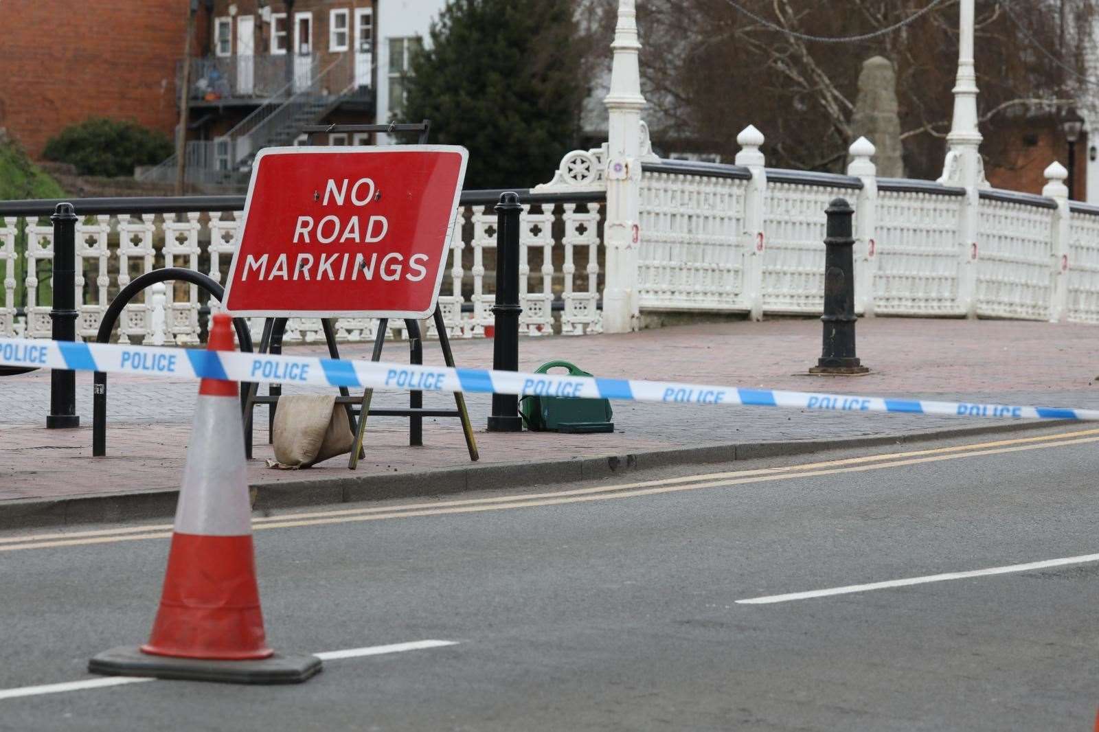 Part of Tonbridge town centre is closed off today after a stabbing Picture: UK News in Pictures (45515625)