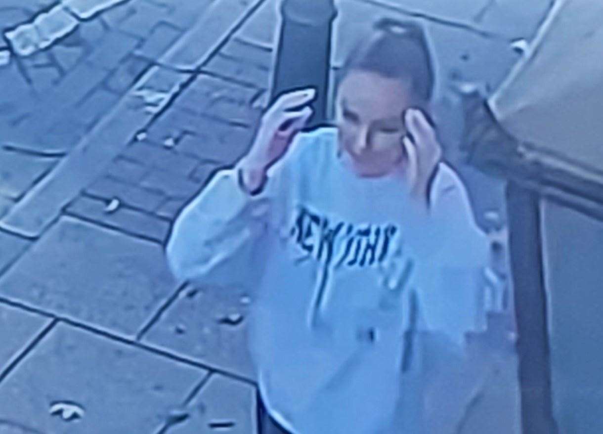 A CCTV image has been released of Grace Fisher after she was reported missing from Gillingham. Picture: Kent Police