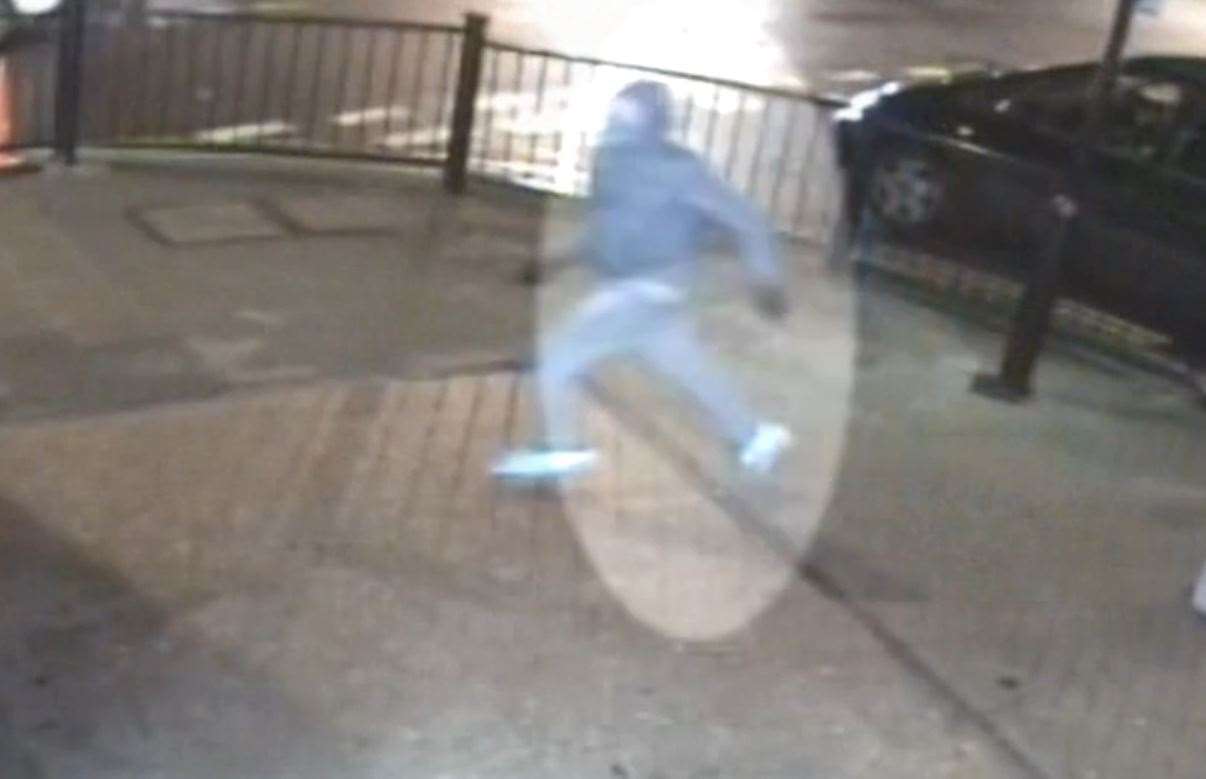 Nyron Baptiste was captured on CCTV attacking Jay Hughes with a machete. Picture: Metropolitan Police (14672493)