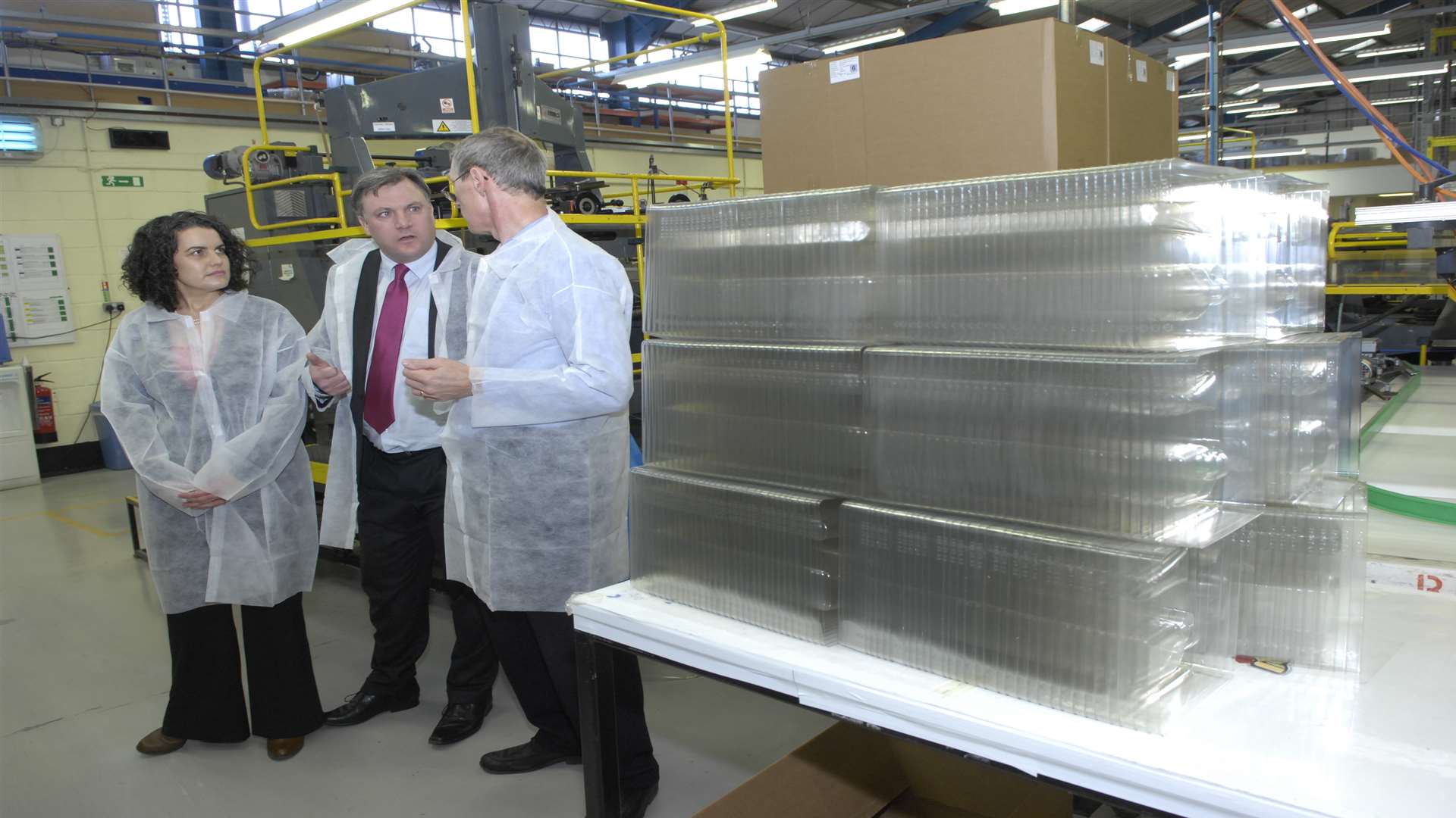 Former shadow chancellor Ed Balls on a visit to London Fancy Box Company in 2013. Picture: Gary Browne