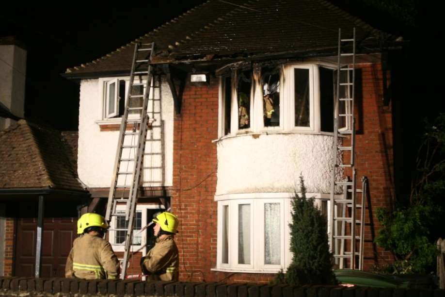 Firefighters tackled a house fire in Loose Road, Maidstone
