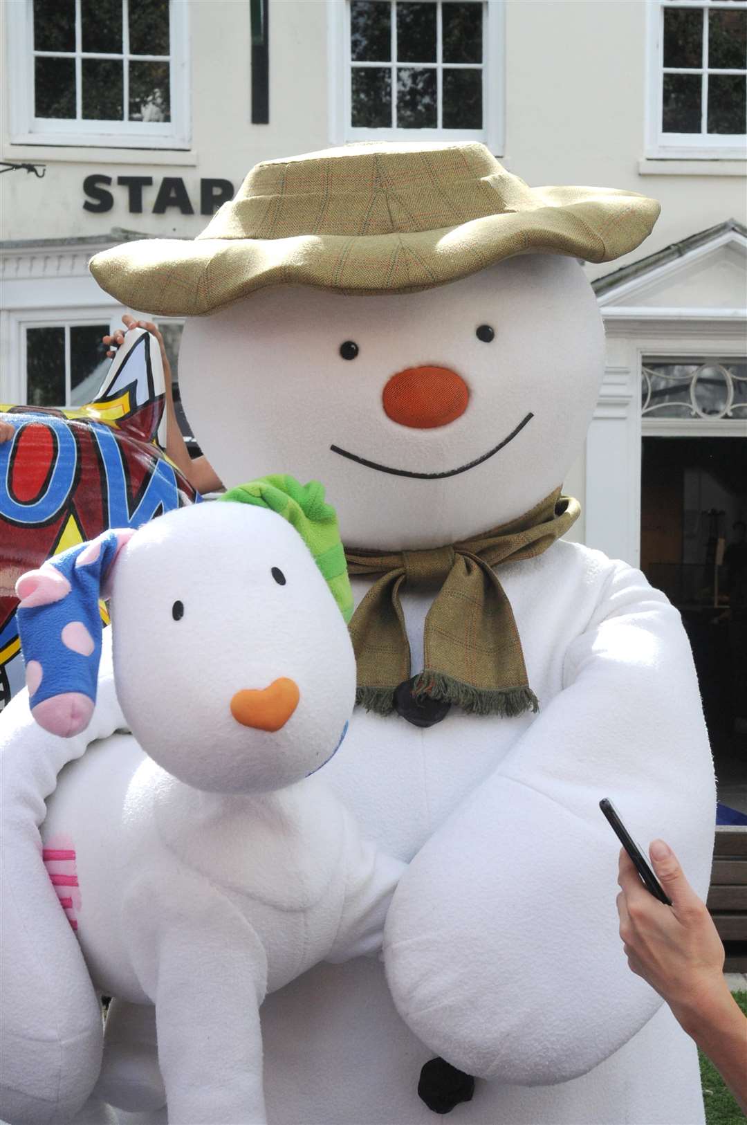 The Snowman and Snowdog will be visiting Ashford on Saturday, alongside Father Christmas. Picture: Wayne McCabe.