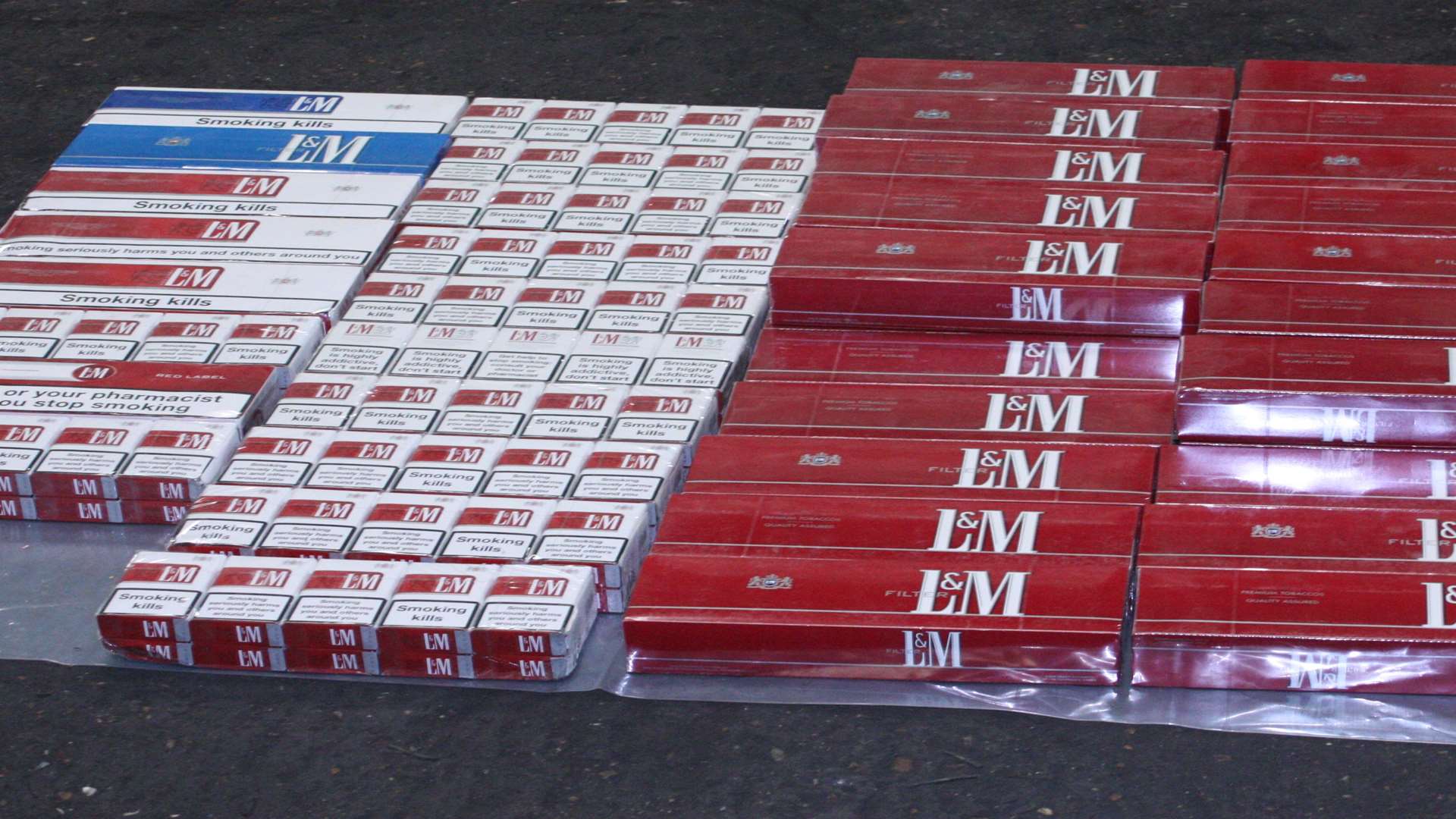 Some of the contraband cigarettes. Picture: HMRC