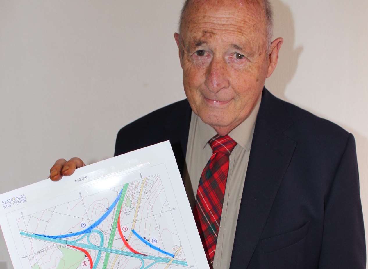 Transport expert Peter MacDonald, 76, from Minster has come up with his own plans for the £100 million revamp of Stockbury roundabout on the A249