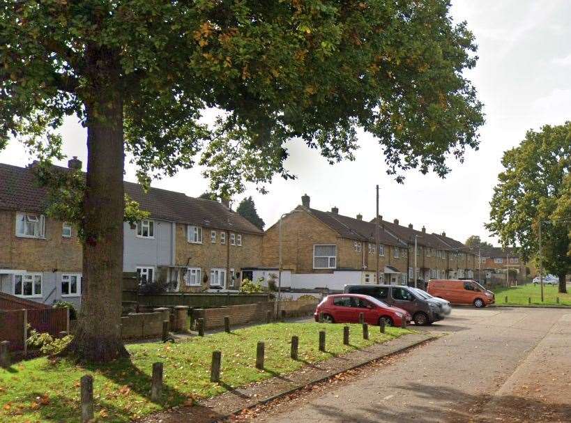 Rowe threatened to burn her neighbour's house down in Pimpernal Way, Chatham in a row over parking. Photo: Google