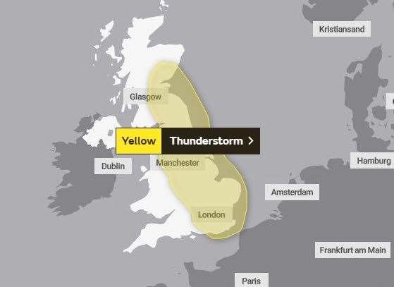 Thunderstorm warning for Kent (14250856)